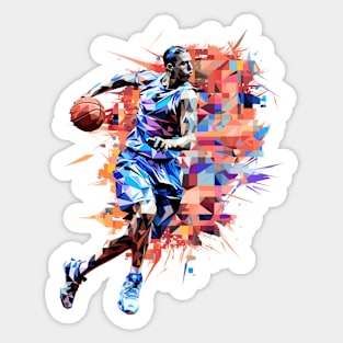 Basketball Player Sport Game Champion Competition Abstract Sticker